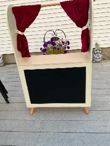 Wooden Play Market Puppet Theatre With 10 Puppets - Photo 2
