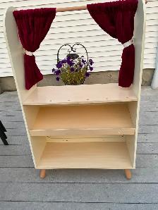 Wooden Play Market Puppet Theatre With 10 Puppets - Photo 5