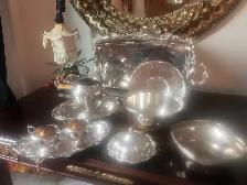 Silver bowls and trays