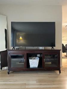 Solid wood TV stand