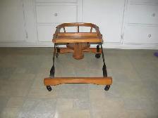 Vintage wooden baby walker