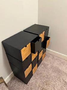 Eight Painted 2-Drawer Wood Storage Boxes - Photo 2