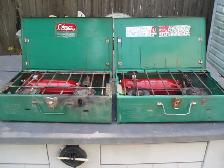 2 COLEMAN CAMP STOVES -  ( USE CAMP FUEL )