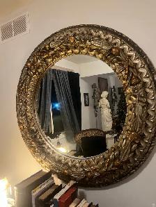 Beautiful gold Gilded rounds, large mirror
