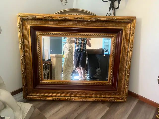 large Italian gold gilded mirror