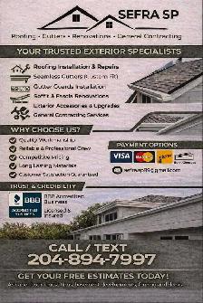 roofing | seamless gutter and supplies