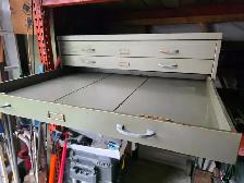 5 Drawers BluePrint Tool Storage Garage Organizer Cabinet 4 Legs - Photo 5