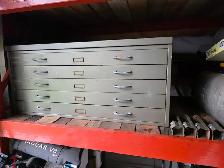 5 Drawers BluePrint Tool Storage Garage Organizer Cabinet 4 Legs - Photo 9