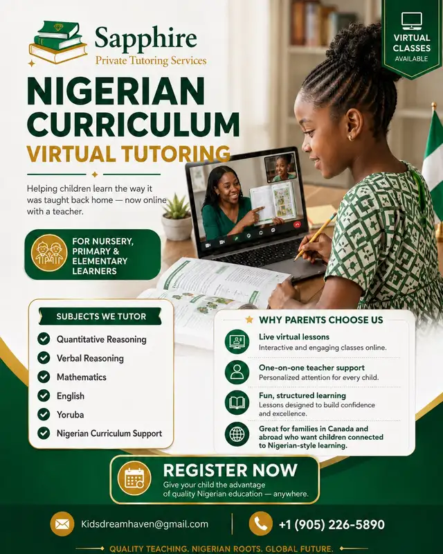 Nigerian Curriculum Virtual Tutor for Kids