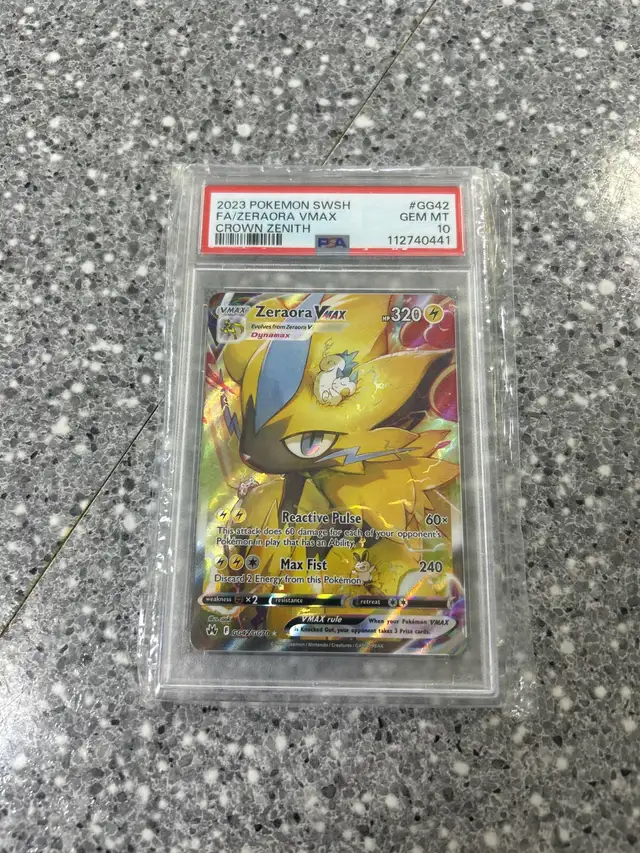 Pokémon GG42/GG70 Zeraora VMAX PSA 10