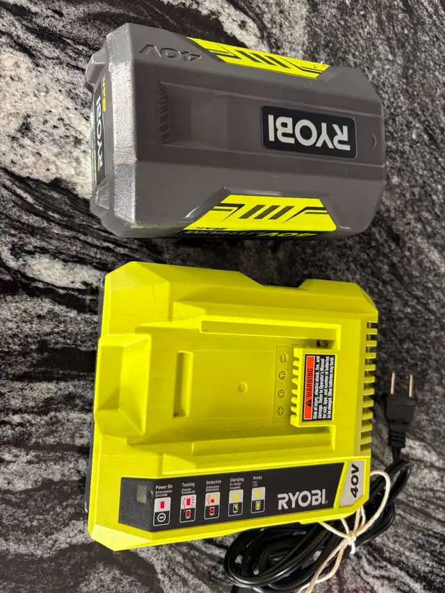 Ryobi 40v 5ah battery and charger.