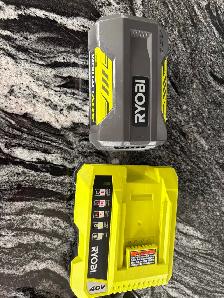 Ryobi 40v 5ah battery and charger. - Photo 2