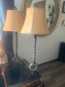 two decorative lamps