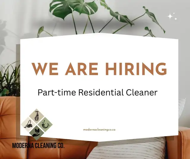 Hiring part time cleaner