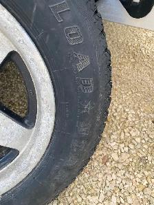 ST175/80D13  aluminum trailer wheels and tires , 5 bolt . - Photo 3