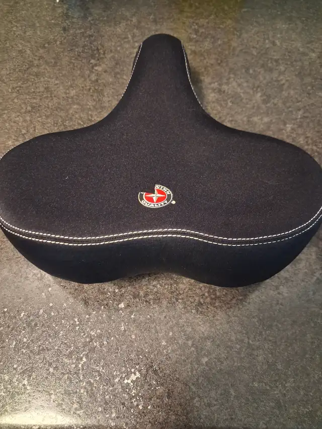 Extra wide bike seat very comfortable