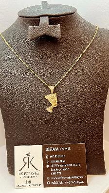 10k yellow Gold Chain with pendant # R 17
