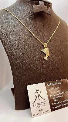 10k yellow Gold Chain with pendant # R 17 - Photo 3