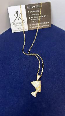 10k yellow Gold Chain with pendant # R 17 - Photo 4