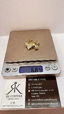 10k yellow Gold Chain with pendant # R 17 - Photo 5