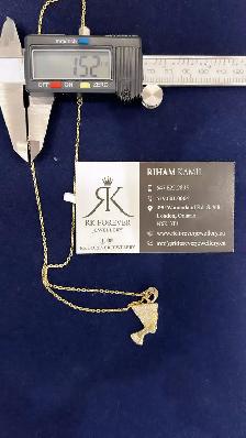 10k yellow Gold Chain with pendant # R 17 - Photo 7