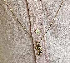 10k yellow Gold Chain with pendant # R 17 - Photo 8