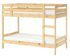 Bunk beds with matresses and linen sets