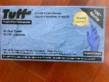 Tuff Blue Nitrile Exam Gloves - Medical Grade - 100/box