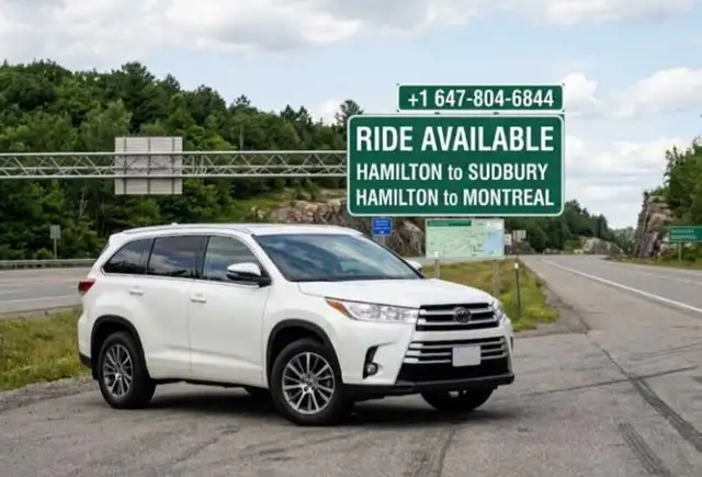 ride available GTA to sudbury/ montreal