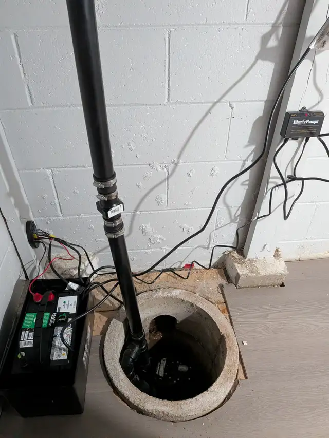 DRAIN SNAKE ROUGH IN WASHROOM SUMP PUMP ISSUE WATERPROOFING WET