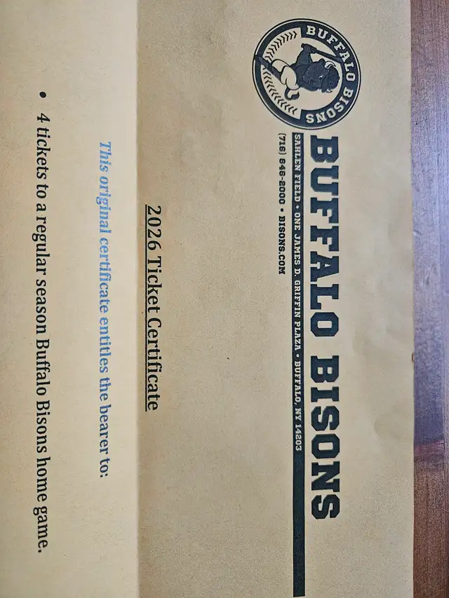Buffalo Bison's  Baseball tickets