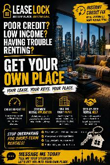 POOR CREDIT? LOW INCOME? GET APPROVED FOR A RENTAL!