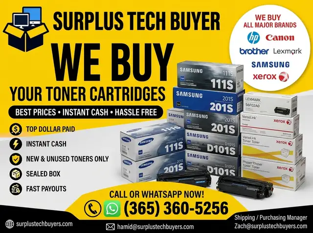 We Buy Your Excess Toner Cartridges – Best Prices Paid Instantly