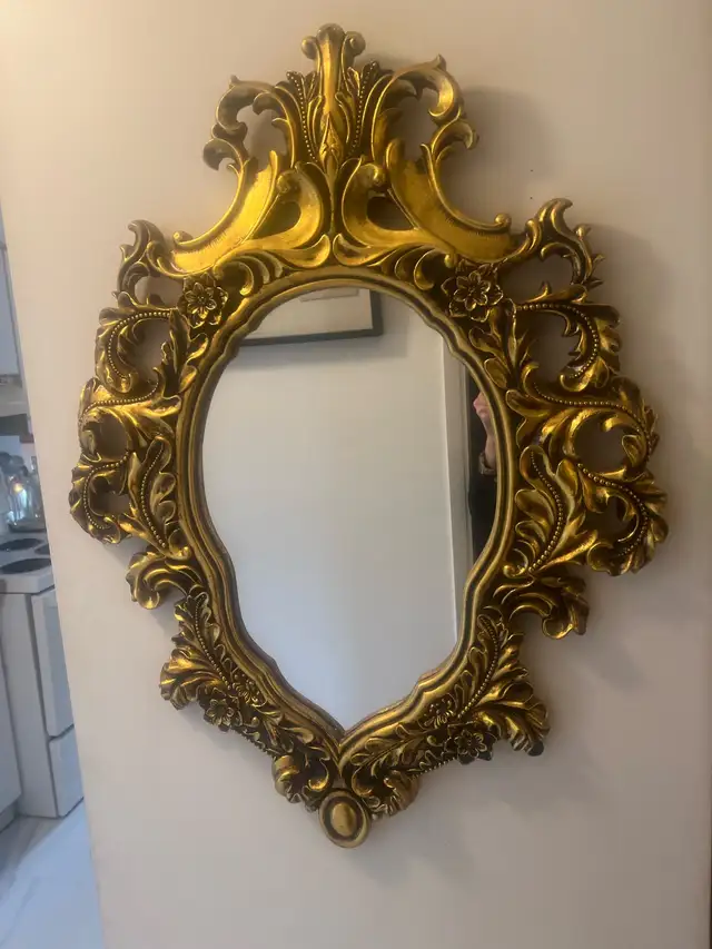 scalloped mirror