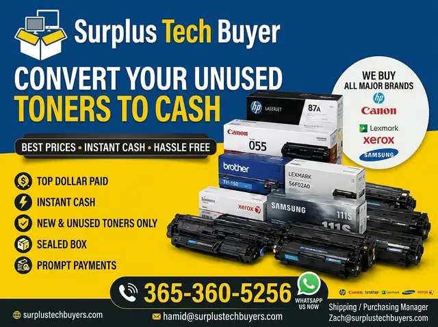 Get Top Dollar for Your Surplus Printer Toner Stock