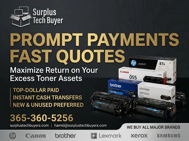 We Buy Your Excess Toner Cartridges – Best Prices Paid Instantly