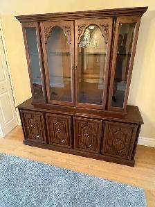Free delivery used Wooden China Cabinet - Photo 2