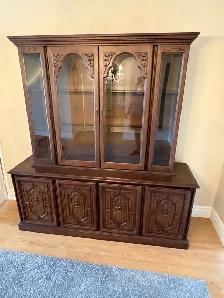 Free delivery used Wooden China Cabinet - Photo 5
