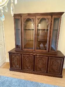 Free delivery used Wooden China Cabinet - Photo 9