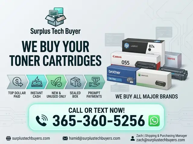 Professional Buyers of New and Unused Toner Cartridges