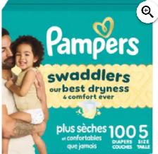 Pampers Swaddlers Diapers, Size 5, 100 Count, Brand New in Box