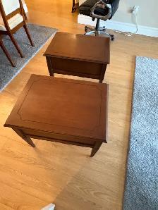 Free delivery used Vintage Wooden End Tables - Set of 2 - Photo 3