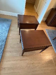 Free delivery used Vintage Wooden End Tables - Set of 2 - Photo 4