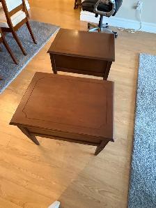 Free delivery used Vintage Wooden End Tables - Set of 2 - Photo 8