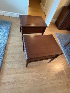 Free delivery used Vintage Wooden End Tables - Set of 2 - Photo 9
