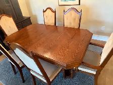 Free delivery used Wooden Dining Table with 6 Chairs - Photo 3