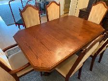 Free delivery used Wooden Dining Table with 6 Chairs - Photo 5