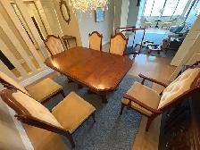 Free delivery used Wooden Dining Table with 6 Chairs - Photo 8