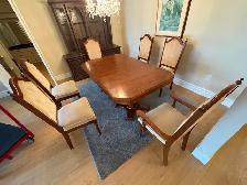 Free delivery used Wooden Dining Table with 6 Chairs - Photo 9