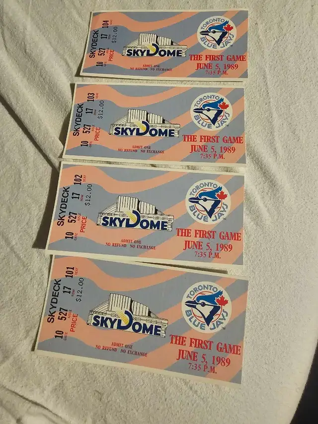 Toronto Blue Jays SkyDome Opening Game Tickets